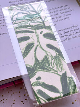 Monstera Plant Illustrated Double Sided Bookmark, 6 of 7