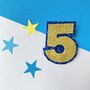 Number Shaped Glitter Birthday Badge, thumbnail 5 of 8