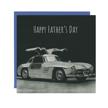 Happy Father's Day Mercedes Gullwing Card, 2 of 5