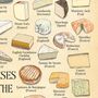 Cheese Of The World Print, Cheese Lover Art Poster, thumbnail 8 of 12