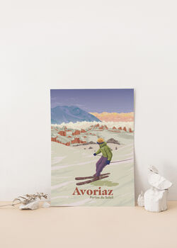 Avoriaz Ski Resort France Travel Poster Art Print, 2 of 7