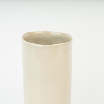 Large Cylinder Handmade Stoneware Vase In Cloud Grey, 2 of 2