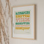 Personalised Travel Locations Typographic Print, thumbnail 2 of 5