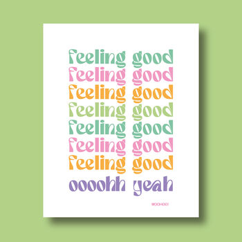 Feeling Good Print Three Colour Options, 5 of 12