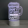 Personalised 'Beer Happy' LED Colour Changing Light, thumbnail 7 of 12