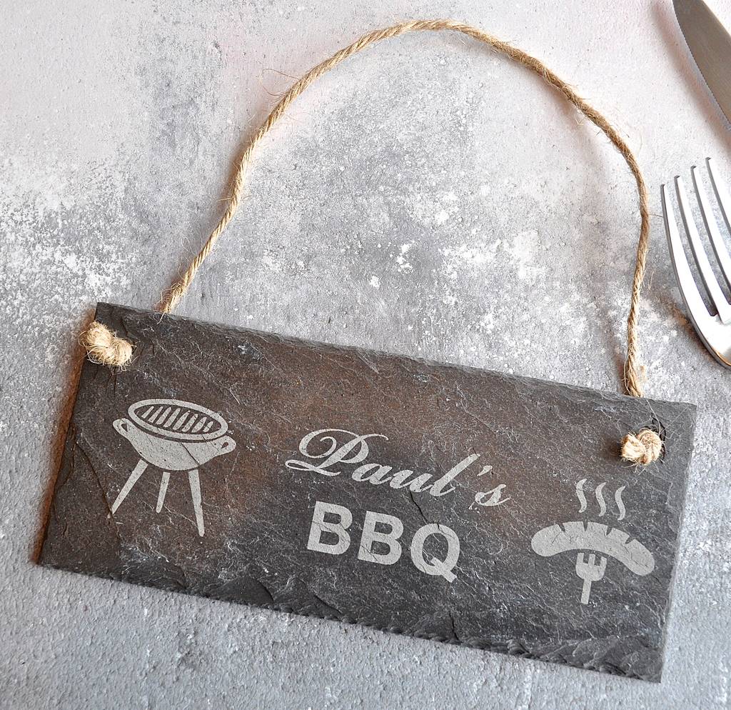 Personalised Bbq Slate Sign, 1 of 4