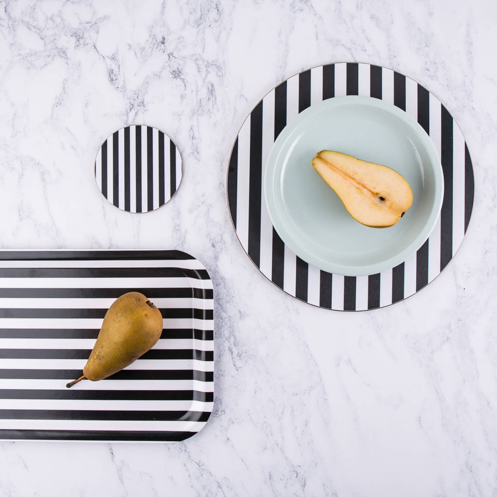 black and white striped tray by maik