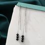 Sterling Silver Genuine Black Onyx Threaders, thumbnail 1 of 10