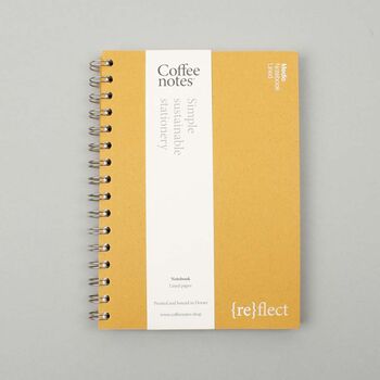 Coffee Notes Recycled Coffee Cups A5 Medio Wirobound Notebooks, 2 of 11