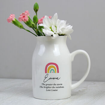 Personalised Rainbow Flower Jug Vase, 2 of 8