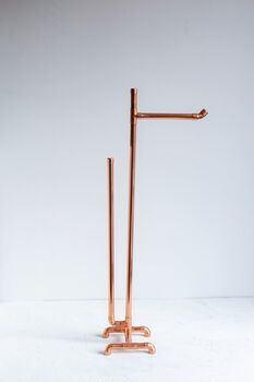 Copper Toilet Paper Holder – Freestanding, 4 of 5