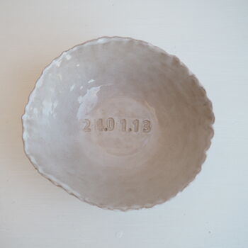 Handmade Personalised Ceramic Special Date Ring Dish, 8 of 9