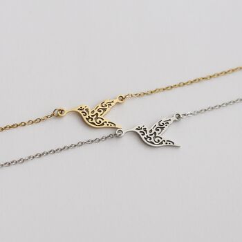 Hummingbird Bracelet With Birthstone, 3 of 10