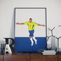 Ronaldo Brazil Football Poster, thumbnail 1 of 3