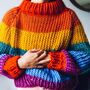 Commission Rainbow Roll Up Knit Down Jumper, thumbnail 4 of 6