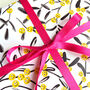 Fun Smiley Face Mistletoe Christmas Gift Wrap, thumbnail 2 of 4