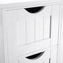 White Wooden Storage Cabinet With Four Drawers, thumbnail 5 of 6