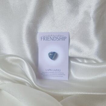 Pocket Heart For Friendship Lapis Lazuli Crystal Gift, 4 of 5