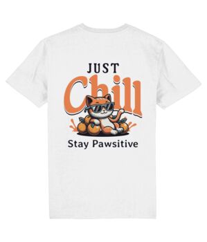 Just Chill Stay Pawsitive Unisex Graphic T Shirt, 5 of 10