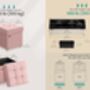 Folding Storage Ottoman Cube Footstool, thumbnail 2 of 6