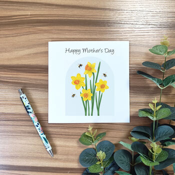 Personalised Daffodil Mother's Day Card, 3 of 7