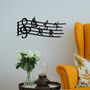 Musical Notes Wooden Wall Art Treble Clef Design, thumbnail 1 of 10