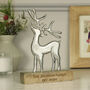 Personalised Metal Stag Christmas Ornament, thumbnail 2 of 4