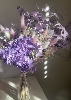 Purple Hydrangea Dried Flower Bouquet, 10 of 10