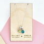 Couples Birthstone Sterling Silver Necklace Pendant, thumbnail 1 of 7