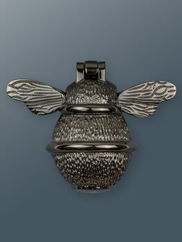 Brass Bumble Bee Door Knocker Black Nickel Finish, 2 of 2