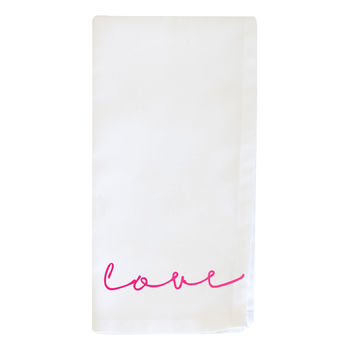 'Love' Neon Sign Napkin Set Of Two, 2 of 5