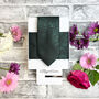 Dark Green Woodland Leaves Wedding Tie Set, thumbnail 2 of 6