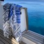 Patmos Patterned Peshtemal Towel Sky Blue, thumbnail 7 of 9