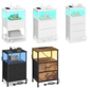 Bedside Table LED Charging Station Side End Table, thumbnail 7 of 7