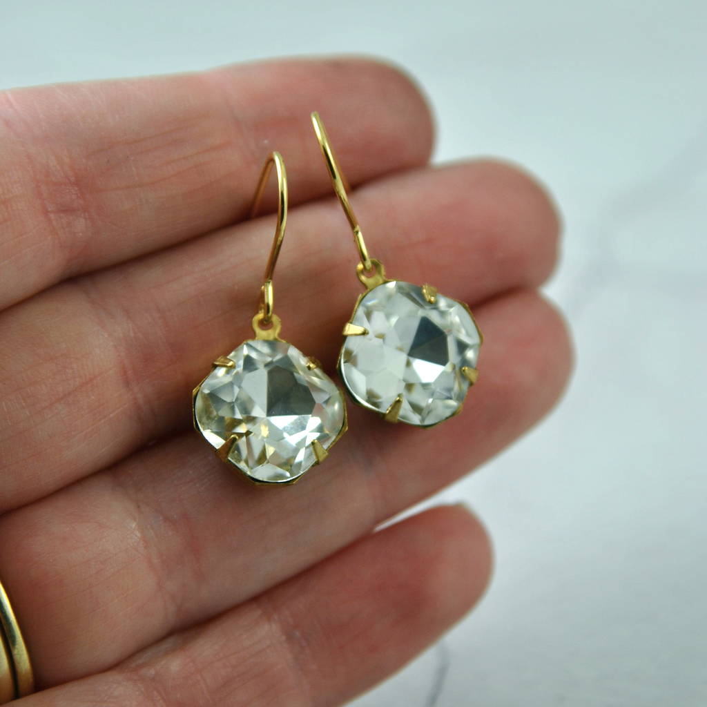 Crystal Jewel Earrings By Penny Masquerade | notonthehighstreet.com