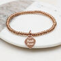 Personalised Rose Gold Plated Charm Sweetie Bracelet, thumbnail 1 of 5