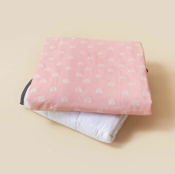 Personalised Pink Rainbow Children's Weighted Blanket, 4 of 8
