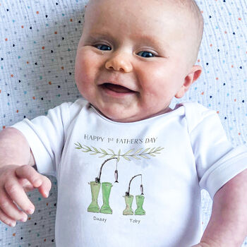 Personalised First Father's Day Baby Grow, 4 of 8