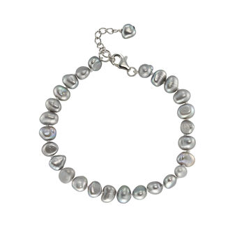 Alderley Grey Pearl And Sterling Silver Bracelet, 2 of 3
