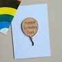 'Happy Birthday Dad' Balloon Token And Card, thumbnail 1 of 2