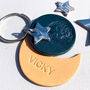 Personalised Leo Star Sign Leather Keyring, thumbnail 3 of 6