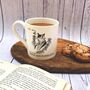 Jane Austen's Pride And Purrjudice Bone China Mug, thumbnail 2 of 4