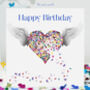 Butterfly Heart Angel Birthday Card, thumbnail 1 of 10