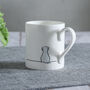 Sitting Dog Mug, Light Grey, Fine Bone China, thumbnail 1 of 7