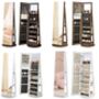 Swivel Mirror Jewellery Cabinet With Lockable Storage, thumbnail 11 of 11