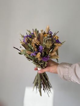Purple Yellow Meadow Dried Bouquet, 4 of 7
