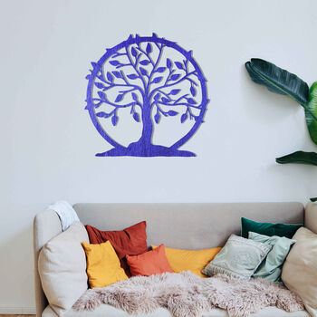 Circular Wooden Tree Of Life Eternal Home Wall Decor, 9 of 12