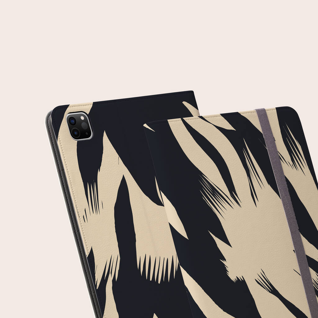 Abstract Monochrome Vegan Leather iPad Pro Folio Case, 1 of 7