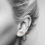 9ct Gold Rose Quartz Gemstone Single Stud Earring, thumbnail 2 of 4