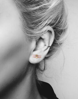 9ct Gold Rose Quartz Gemstone Single Stud Earring, 2 of 4